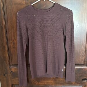 lululemon athletica Long Sleeve Top in Plum/brown